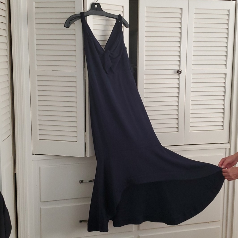 Midnight blue long formal gown